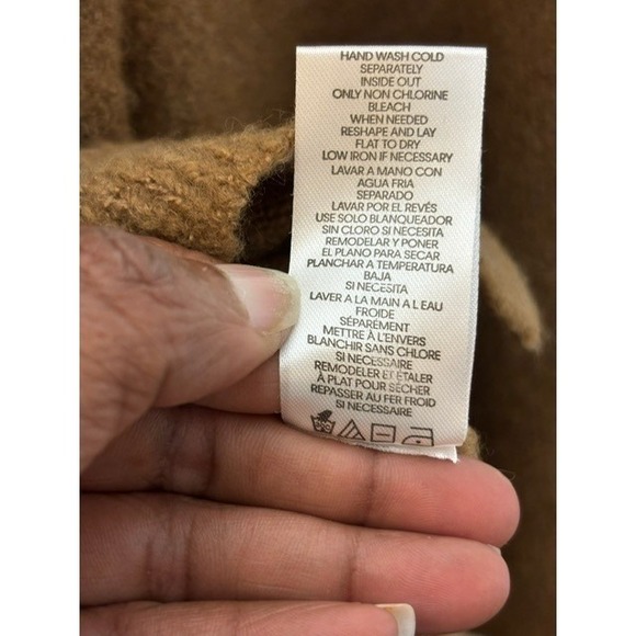 Womens‎ Calvin Klein Large Mock Neck Sweater Cozy Wool Blend Knit Top - Picture 5 of 7